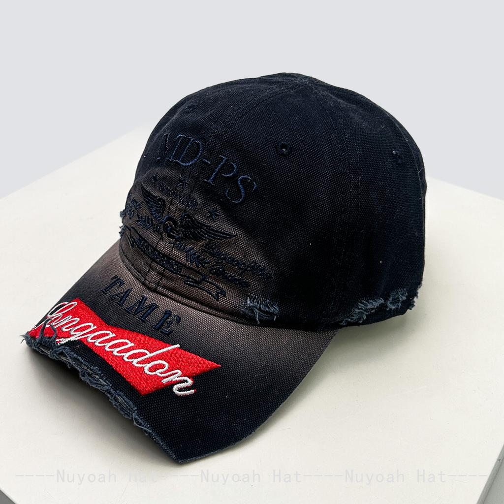 Und Damen Broken Style Bestickte Buchstaben Drucke Baseballkappen Sonnenschutz Hip-Hop All-Match Personalisierte Schirmmützen Street Style Trendy Ins