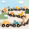 Toddler Magnetic Toys for 3-6Y  Wooden Dinosaurs Train Set Montessori Educational Toys 11PCS Trains with Numbers for Kids Gifts