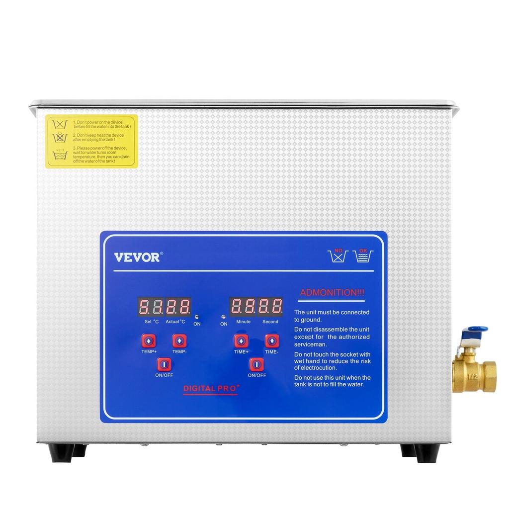 Ultrasonic Cleaner Machine, 6L Stainless Steel Ultrasonic Cleaning Machine, with Digital Heater Timer, Jewelry Cleaning for Commercial Personal Home