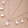Bohemian Imitation Pearl Anklet Ocean Style Shell Anklet New Starfish Pendant Anklet  Summer