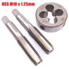 Maschio M10 X 1,25 mm & Filiera M10 X 1,25 mm Filettatura Metrica Mano Destra Acciaio Rapido