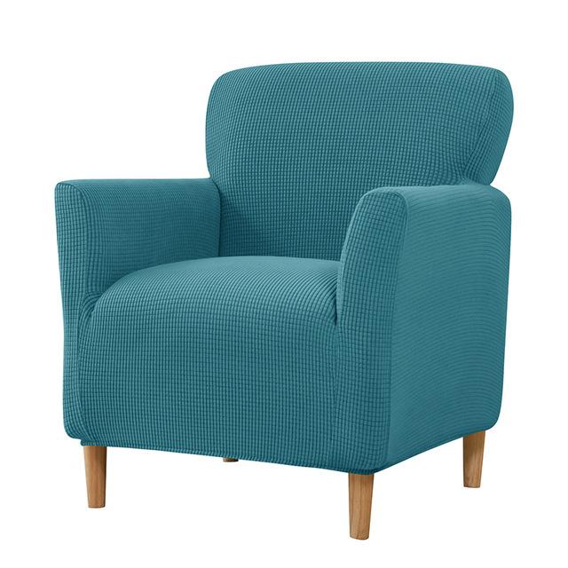 

Jacquard Small Single Living Sofa Cover Flexible Armchair Covers For Living Space Kitchen Office Anti -Dirty Washable Seat Protector 1pc 1 Piece павлин голубой