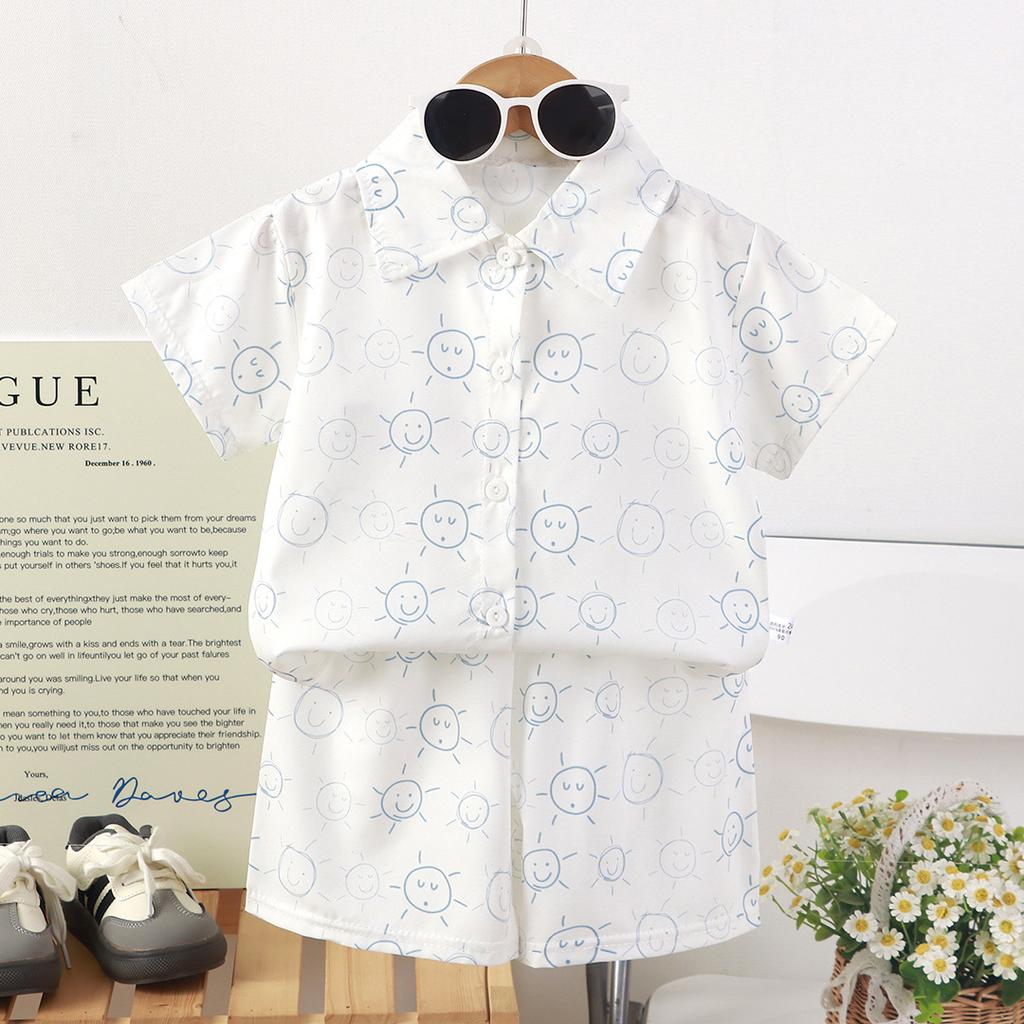Children's Short-sleeved Short Pants And Shirt Set - Summer Boys' Casual Outfit