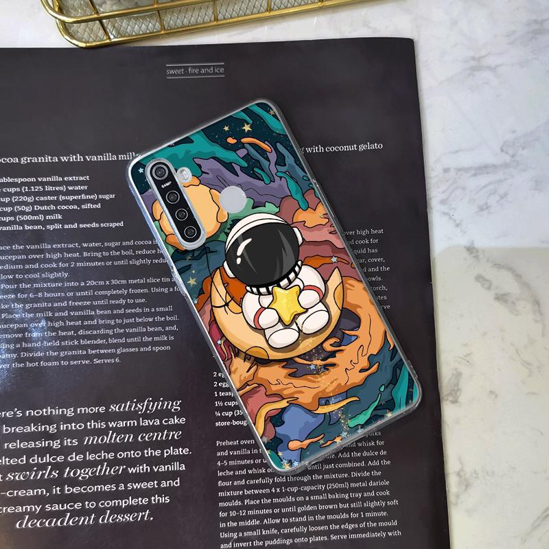 

Для Realme C3 X3 Xt C11 6i X задняя крышка мягкий милый астронавт космический телефон чехол для Oppo Realme 5 6 X50 X2 Pro силиконовый прозрачный realme