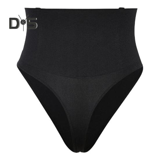 2 Pcs Women Thong High Waist Tummy Control Butt-uncovered One-piece Moulding Good Breathability Elastic Quick-drying Posture Correction Briefs Female