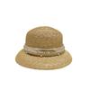 Vintage Straw Pearl Straw Hat Bell-shaped Big Brim Sunshade Straw Top Hat Women's Xia Hepburn Hat Elegant Beach Hat