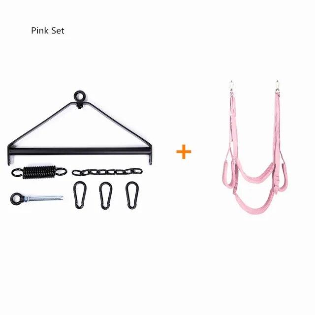 Mykt materiale Sex Swing Erotiske leker med stropp Sele Tau Kjærlighetsmøbler med metallslynge for Bdsm Fetish Bondage Sexstilling