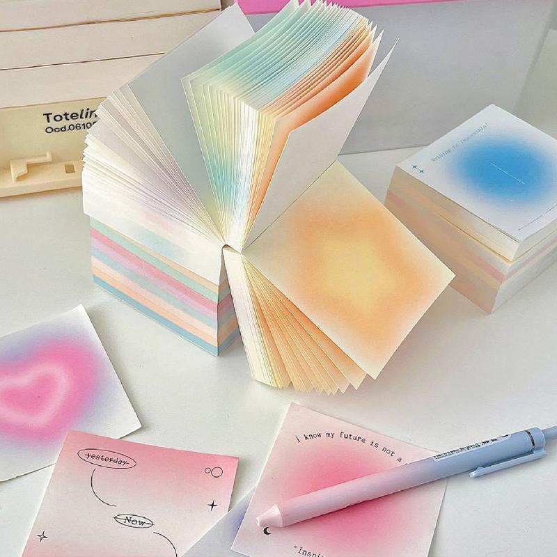 400 דפים/חבילה פנקס תזכורות בצבעי מעבר קיבולת גדולה פתקי הודעות קוואי דקורטיביים DIY יומן קישוט לסקרפבוקינג
