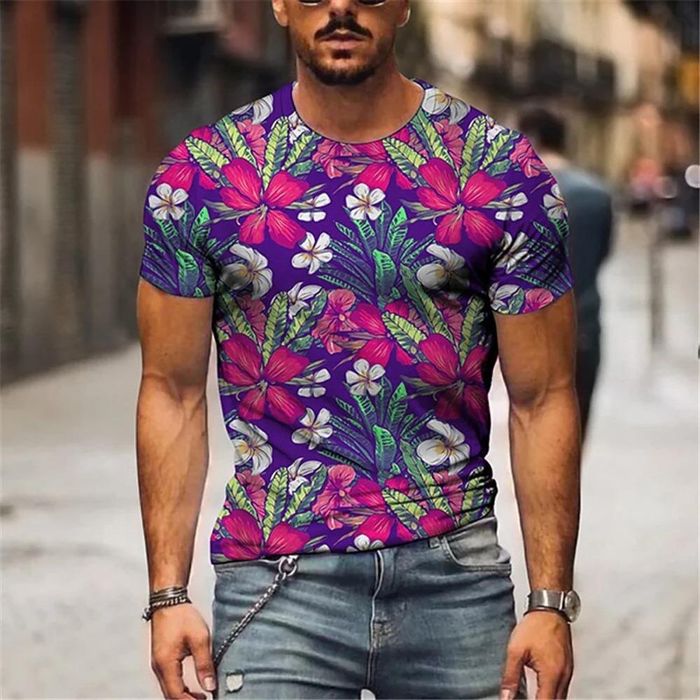 2024 Men's Vintage Clock Print T-Shirt Men's Street Casual Wear Men's Summer Fashion Top Men's Sports Sweat Wicks Short Sleeve