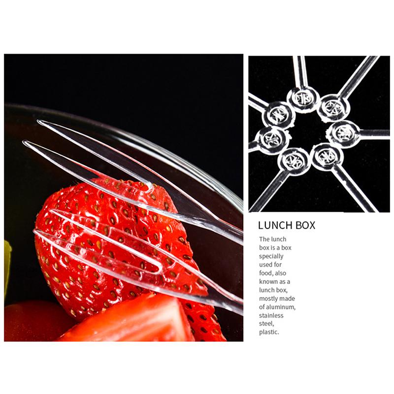 500Pcs Mini Fruit Fork Disposable Plastic Forks For Party Bbq Sticks Picks Skewer Set Home Dining Food Cake Fruit Fork