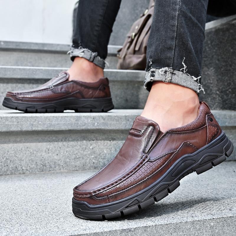 Men's Leather Shoes Slip On Casual Shoes