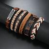 Believe Alloy Nameplate Leather Woven Bracelet, Men's Cross-border Hot-selling Multi-layer Set Bracelet Hand Rope Jewelry