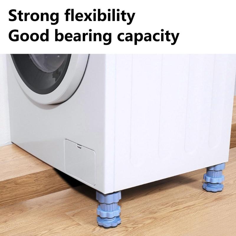 Antivibration Foot Pads Washing Machine Feet Pads Shock Noise Dampening Cancelling Adjustable for Washer Dryer Machine