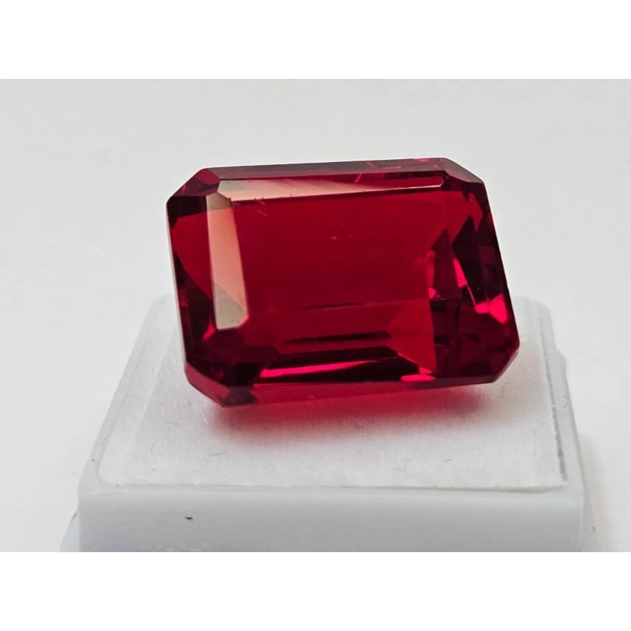 Natural Red Topaz Loose Gemstone Brazilian 40 Ct Emerald Cut for Jewelry Making and Gem Collections