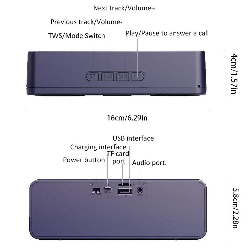 S18 Haut-parleur Intelligent Bluetooth Sans Fil Créatif Audio pour Téléphone Portable Ordinateur Subwoofer Extérieur Radio Pratique