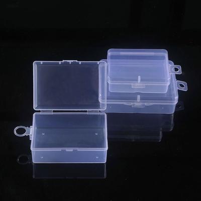 Square Transparent Storage Box Plastic 10 Sizes Small Items Case Transparent Fishing Tools Accessories Packing Boxes