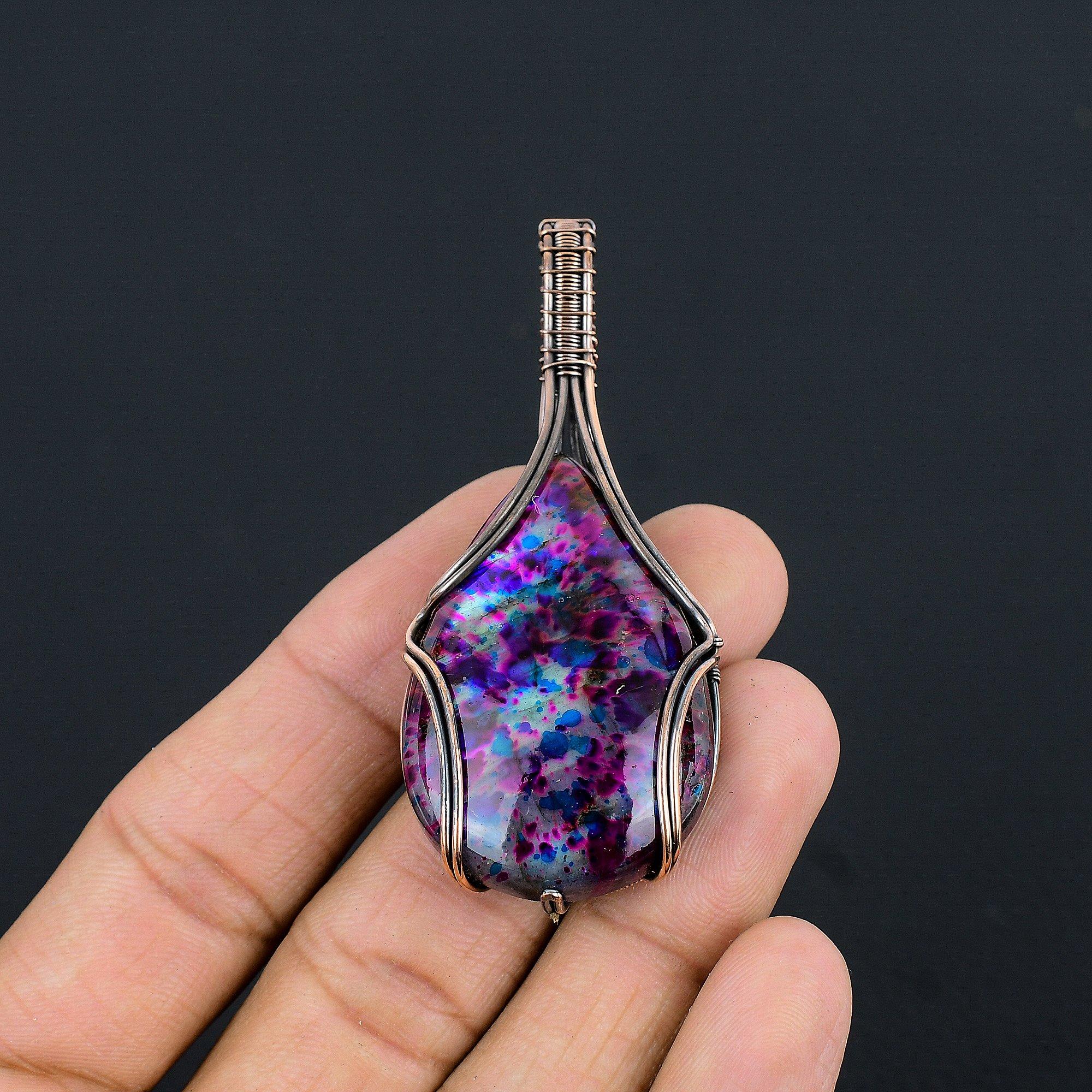 

Подвеска из лабрадорита с мульти-вспышкой, Ювелирное изделие, обернутое медной проволокой 999 пробы, Подвеска ручной работы, Ювелирное изделие с драгоценным камнем, Подарки для жены, Совершенно новая подвеска