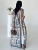 Women's Issey Miyake Pleated Print Cardigan Abaya - Long, Plus Size Arab Robe