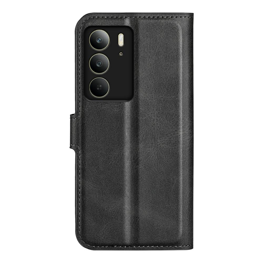 For Realme C75 4G Stand Case Anti-Scratch Calf Texture Leather Phone Cover