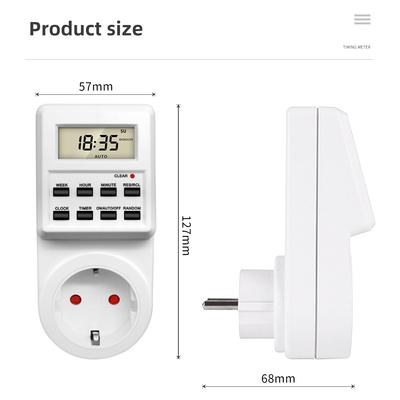 Elektroniczne Gniazdo Przełącznika Czasowego z Cyklicznym Timerem 24-godzinnym Gniazdo Timer Kuchenny Programowalne Gniazdo Czasowe Wtyczka EU UK AU US BR FR IT