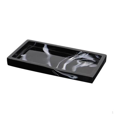 Marble Resin Tray Bathroom Storage Rectangular Jewelry Kithen