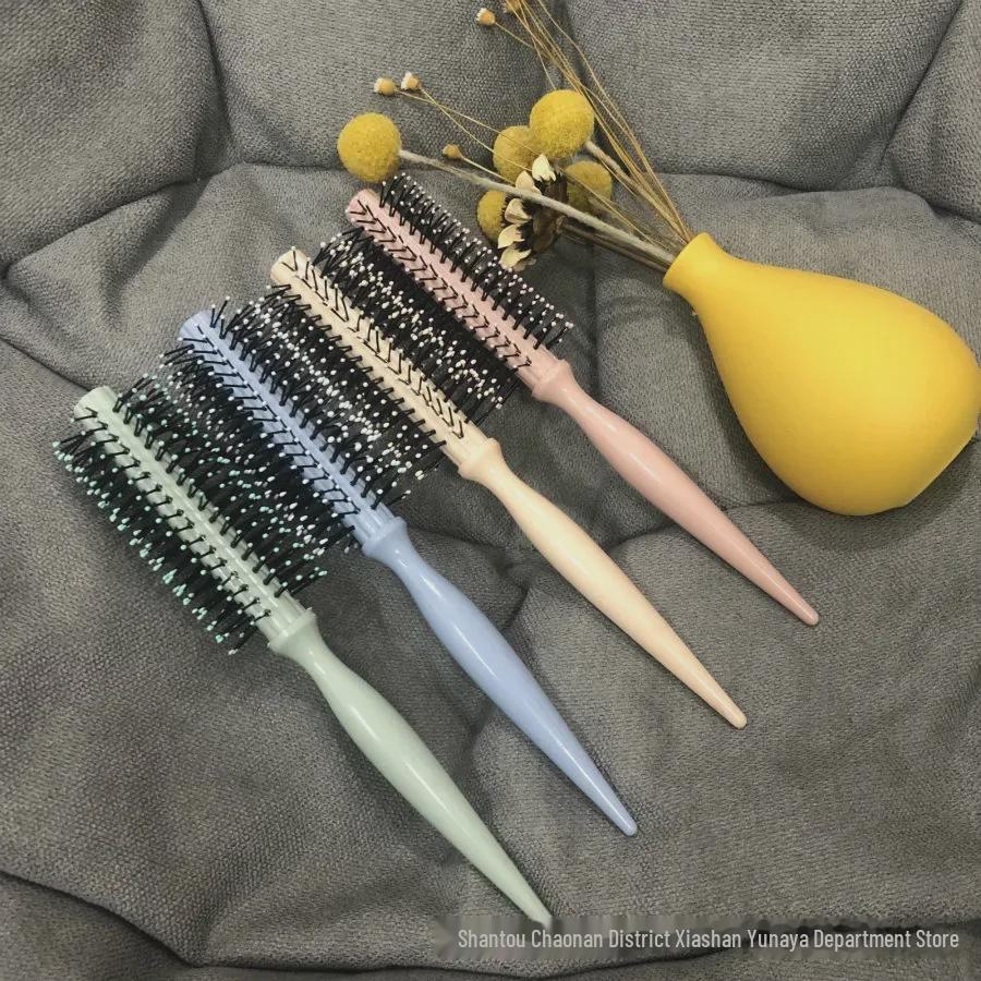 Plastic Cylindrical Roller Comb for Hair Styling and Straightening