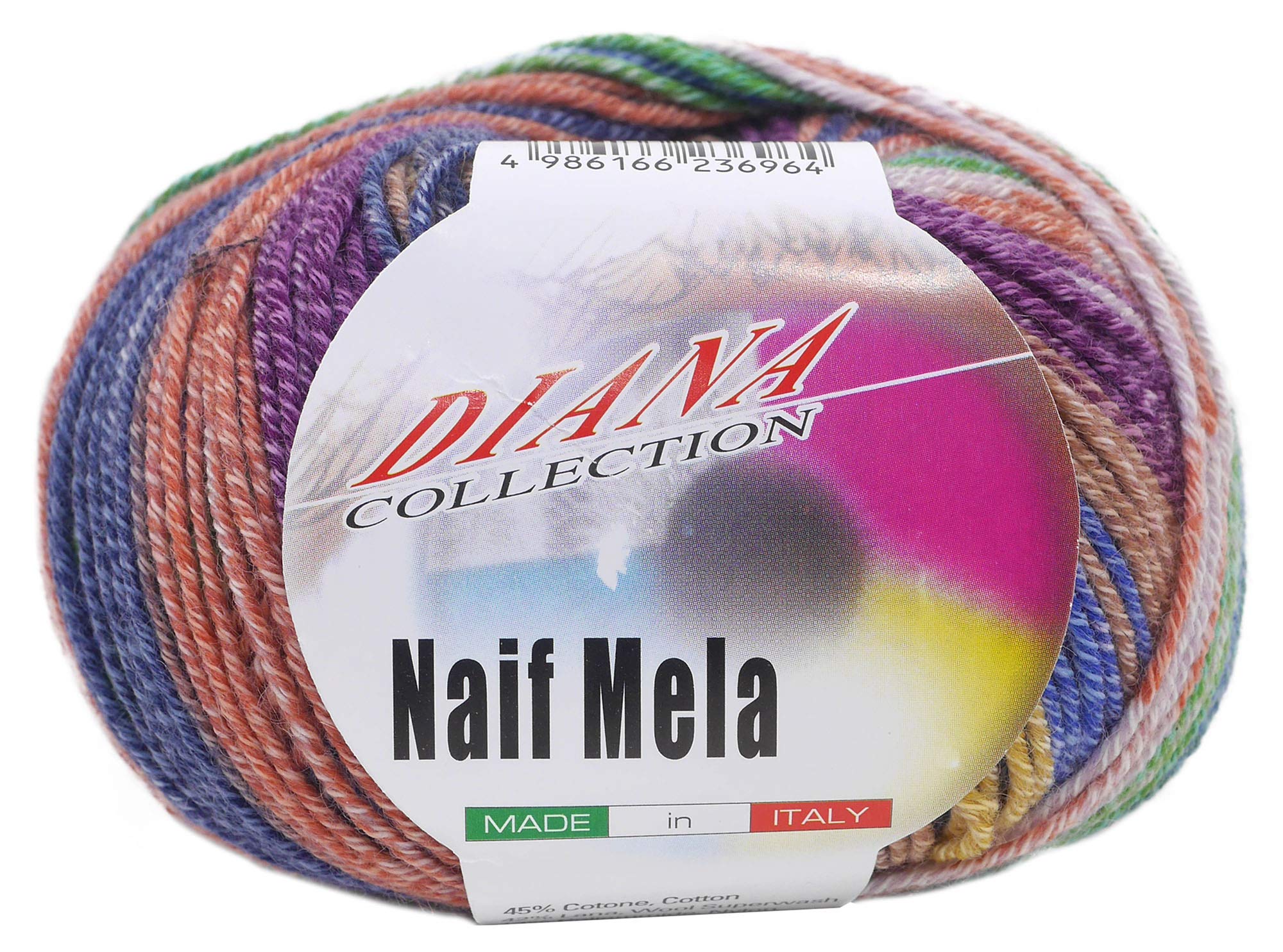 

Пряжа для ручного вязания NASKA Нож для почты Средний тип толщины Мультисерия 50 г 150 м набор из 10 мотков цвет 707 примерно. Ф-10