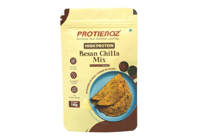 

Protienoz Besan Chilla Mix | High Protein | Gluten-Free | Vegan | Quick & Easy | 140g