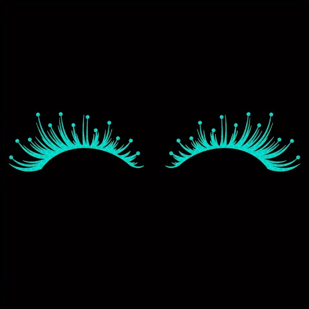 2pcs/1 Set Car Headlights Eyelashes Reflective Car Stickers Truck Light Bumper Night Driving Safety Warning Sign Reflector Decor