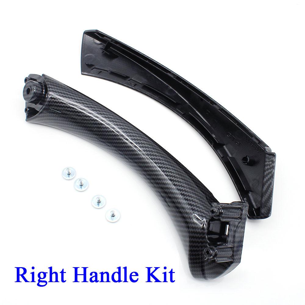 Auto Innentür Kohlefaser Innen Zuggriff Abdeckung Trim Ersatz Für BMW 3 Serie E90 E91 E92 316 318 320 325