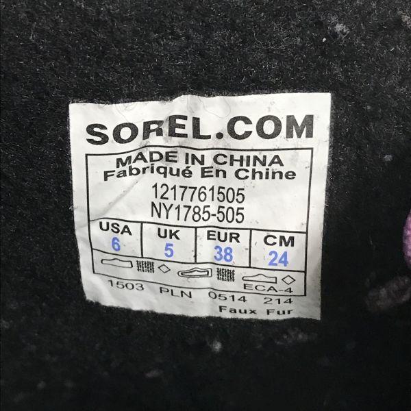 Canada SOREL Snow Boots 24.0 Purple Waterproof Inner Liner(USED)