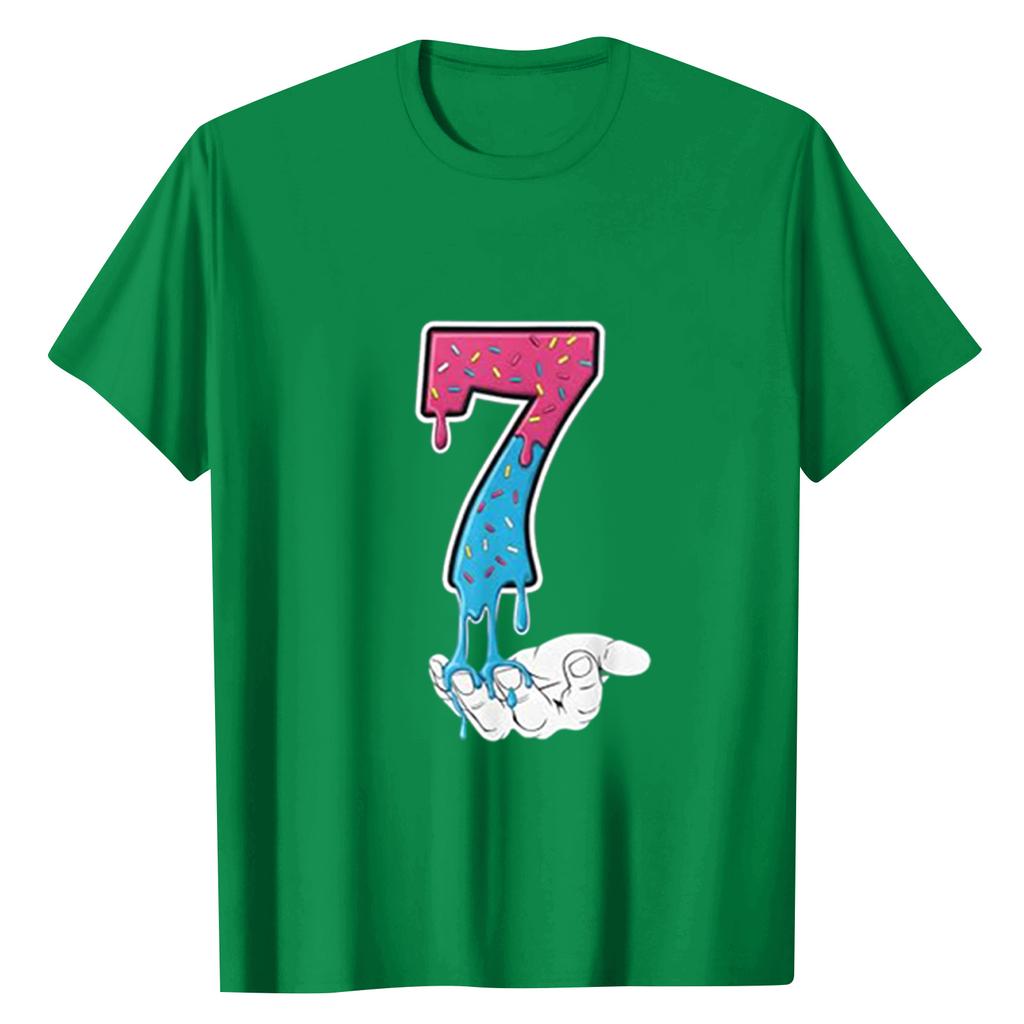 Ladies' Digital Printed Casual Round Neck Short Sleeved Top