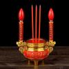 Plastic Offering Buddha Simulated Candlestick, Home Offering Incense Burner, God of Wealth Candle Holder