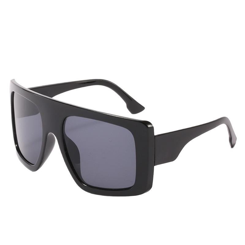 Fashion Oversized Square One-piece Sunglasses Women Retro Mirror Lens Eyewear Shades UV400 Men Punk Sun Glasses Square Shades