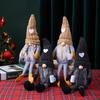 Independent Standing Knitted Faceless Doll with Long Legs, Hand-grinded Coffee, Christmas and Christmas Decorations, Home and Daily Decoration