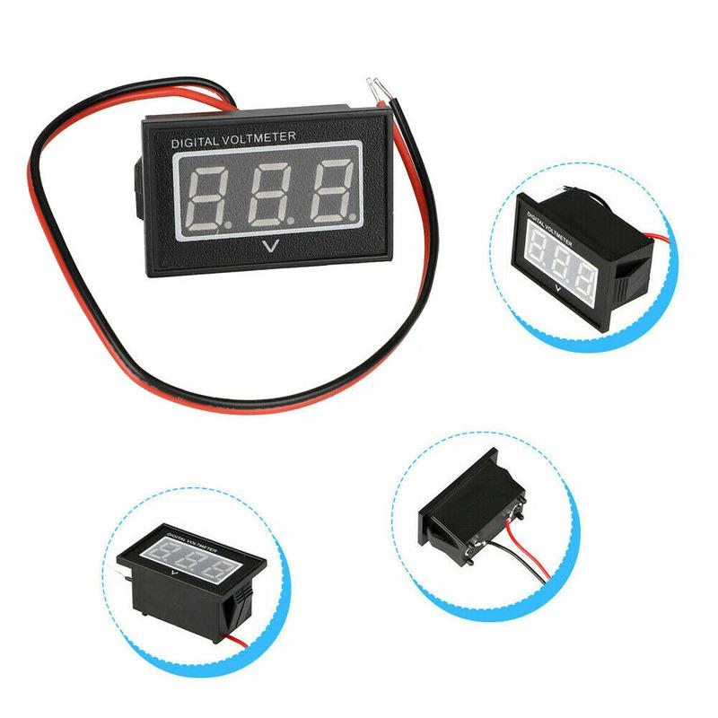 Waterproof Blue Golf Cart LED Digital Volt Meter Battery Gauge Fit Club 48V Universal Vintage Automotive Tools Car Accessories