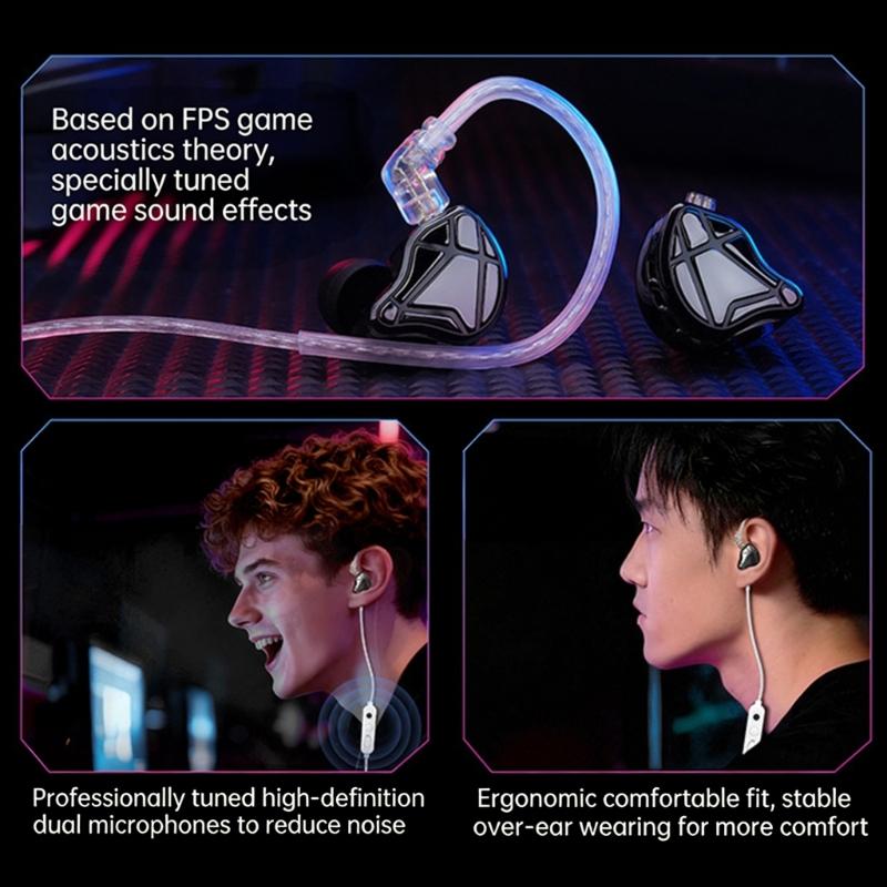 Axas Esports Headphones In-Ear Corded Gaming Headsets Featuring Precise Auditory Positioning And Low Distortions