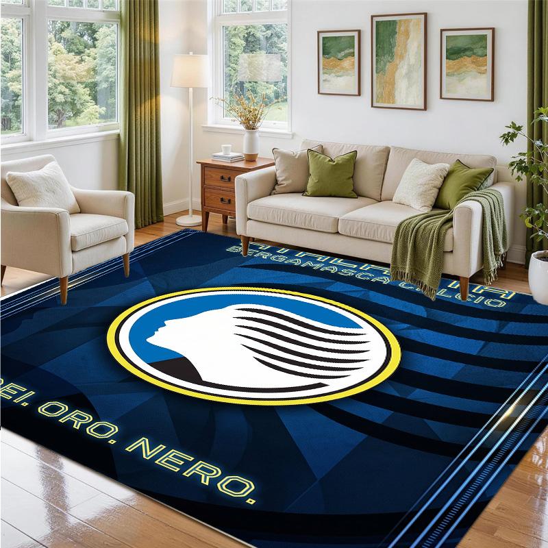 Atalanta FC Design Crystal Velvet Rug Soft Decorative Mat for Bedroom Entrance