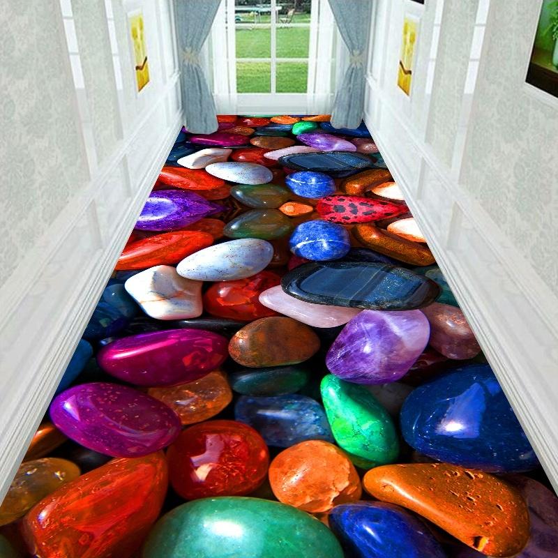 Custom Made Long Hallway Carpets European Stairs Corridor Carpet Wedding Hotel Carpet Area Rugs Runners Flower Non-slip Floor Mat