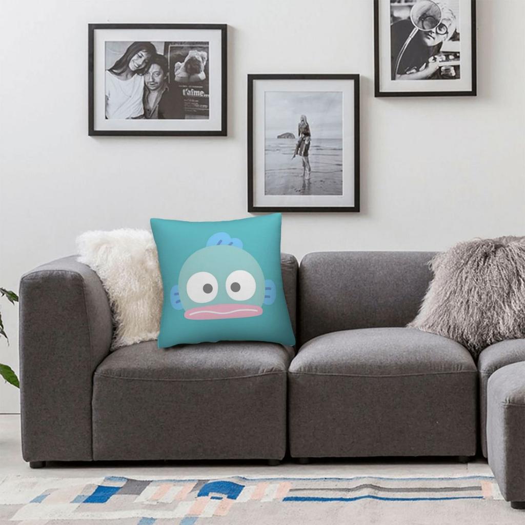 Cartoon Hangyodon Pillowcase Soft Polyester Cushion Cover Decorative Pillow Case Cover Home Square 45*45Cm
