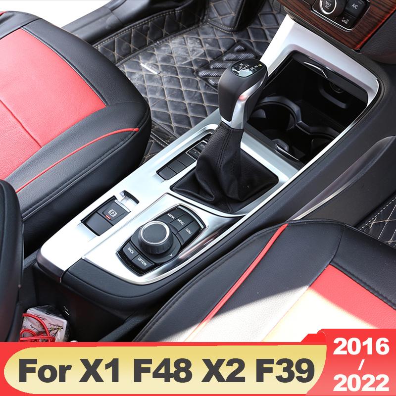 För BMW X1 F48 X2 F39 2016 2017 2018     ABS Bil Interiör Växellåda Panel Cover Trim Ram Tillbehör