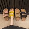 Summer fashion simple casual wind outside wear thick bottom parallel bar Velcro cool slippers