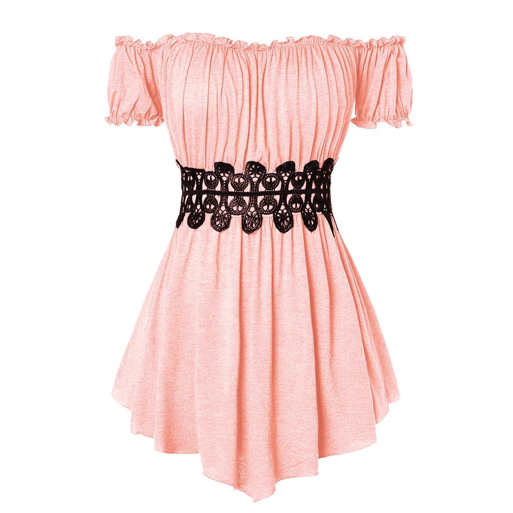 Off Shoulder Pleated T-shirt