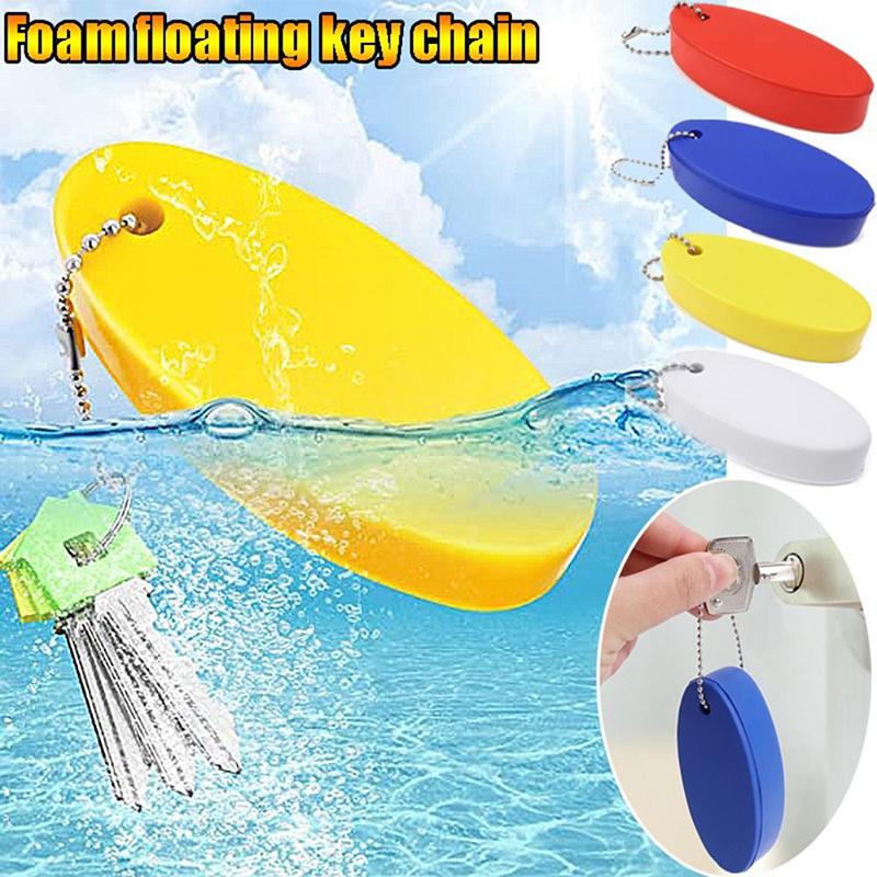 Oval Foam Floating Buoyant Keychain For Water Sports Marine Boat Swimming Kayak Rafting Key Canoe Keyring Surf Accessory