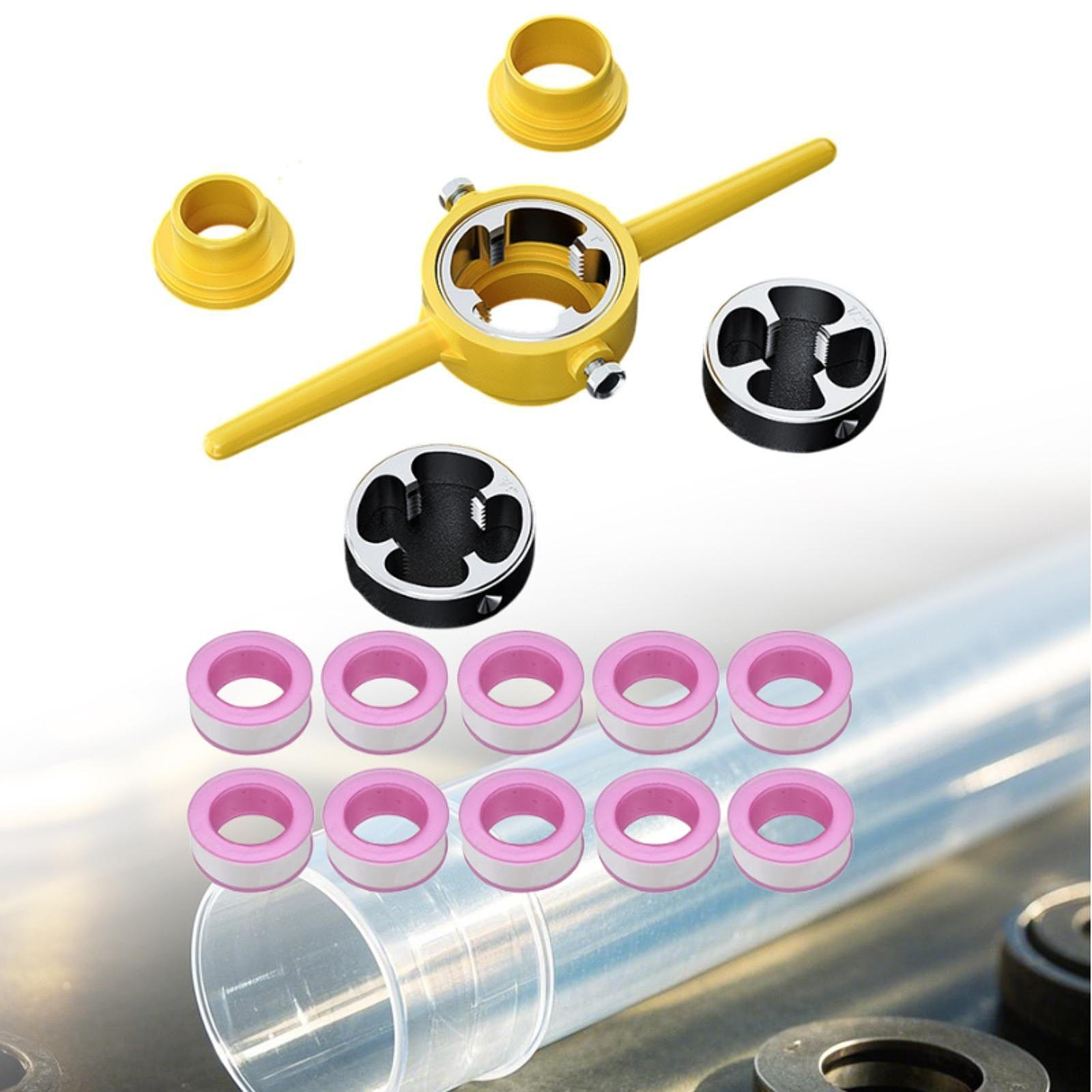 

Набор из 6 ручных инструментов для нарезания резьбы на трубах из ПВХ с различными размерами плашек Style B