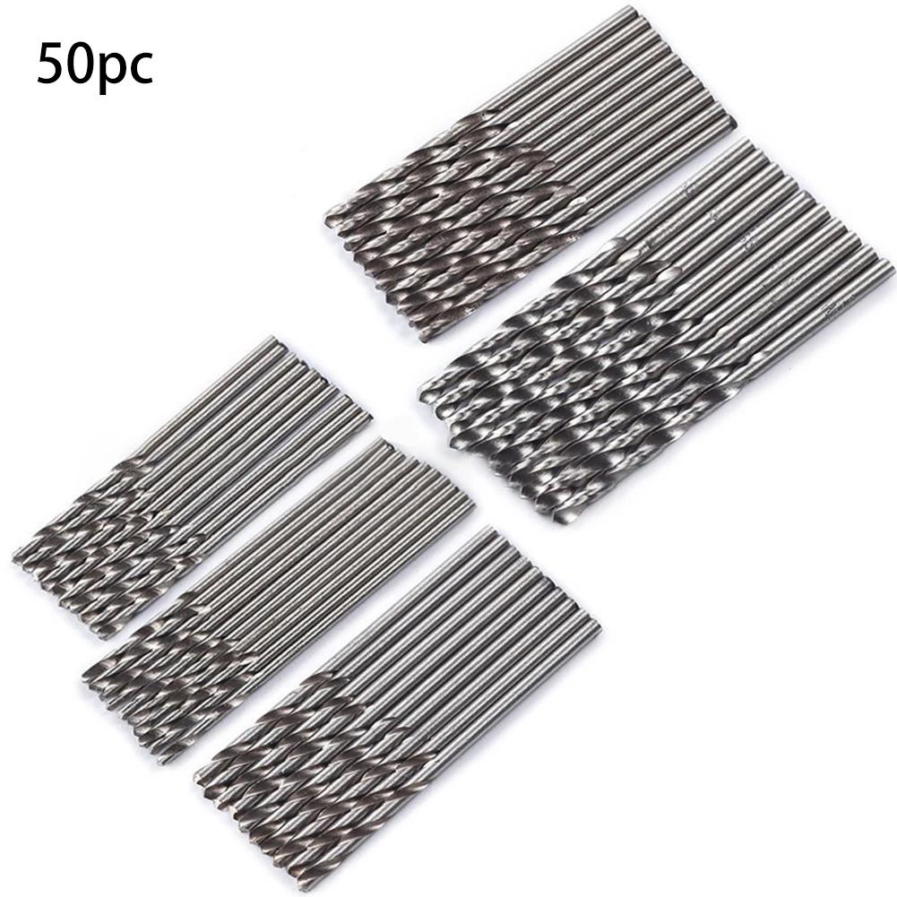 50PCS 1mm, 0.5mm, 2mm, 2.5mm, 3mm Drill Bits Set Drill Bits For Metal And Wood Complete Bit Set Enhanced Hardness Process