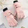 Women's Thick Fleece-Lined Touchscreen Ski Gloves - Non-Slip, Waterproof, Warm for Winter & Outdoor Use