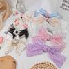 Lace Rose Bow Hairpin, Fresh And Sweet Wind Diamond Hair Accessories, Cute Sequined Headdress.