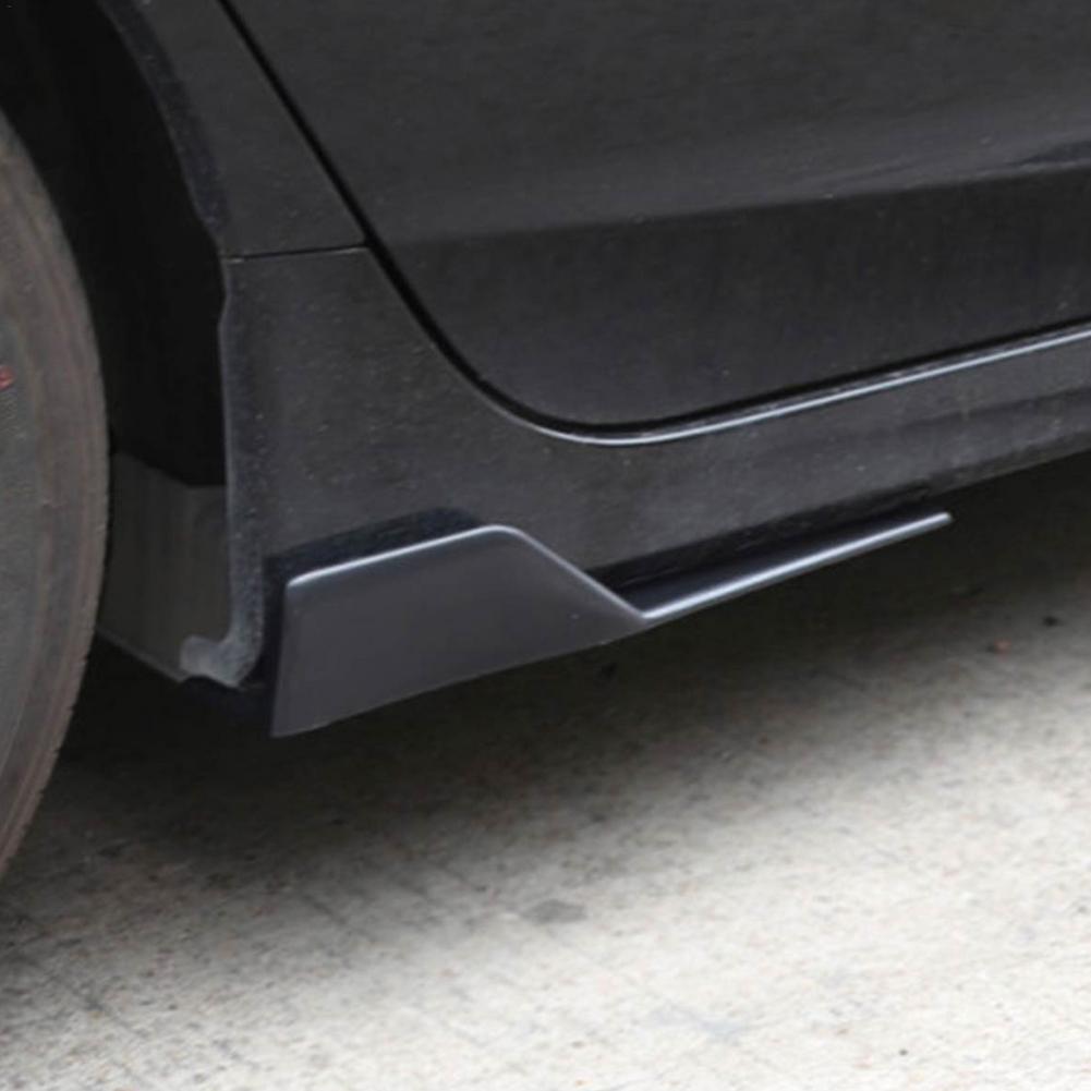 2pcs Universal Car Rear Bumper Spoiler Left/Right Rear Side Skirt Protective Panels Anti-crash Diffuser Lip Wrap Angle Protector
