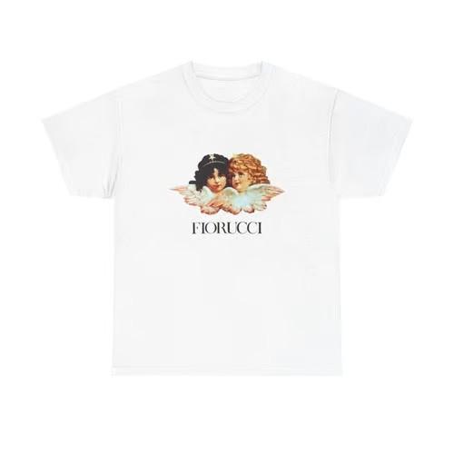 T-shirt Grafica Vintage Fiorucci NUOVA Unisex Adulto Maglietta Pesante in Cotone